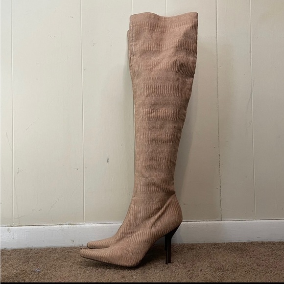 Gucci/ Over-knee satin boots - Picture 2 of 10